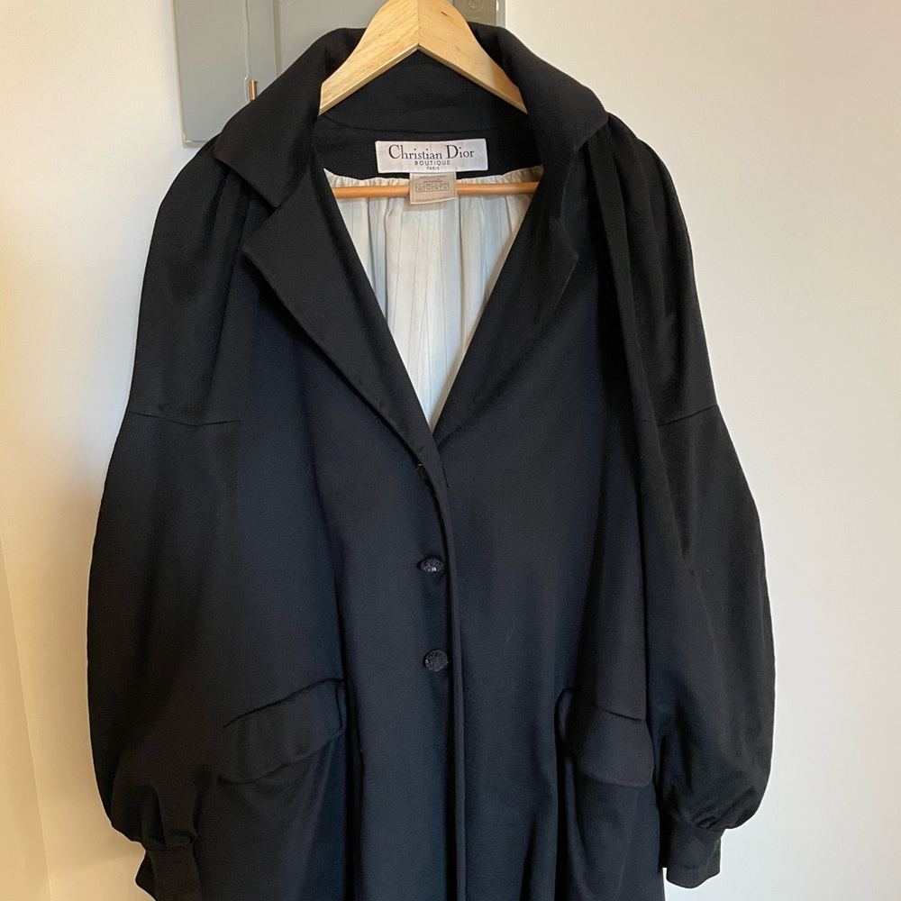 Vintage Christian Dior cashmere opera coat with original buttons.